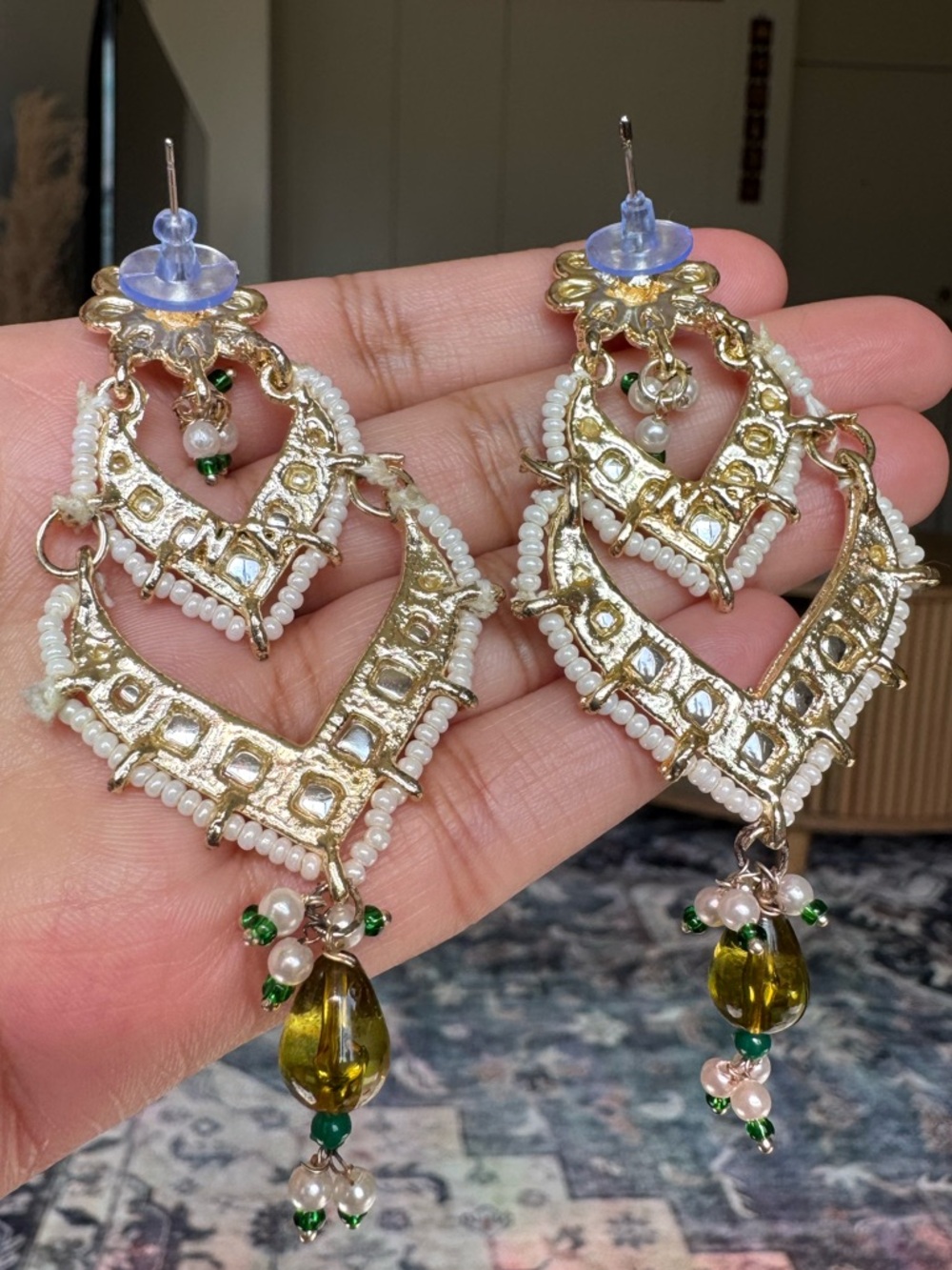 Indian fashion earrings - Picture 2 of 3